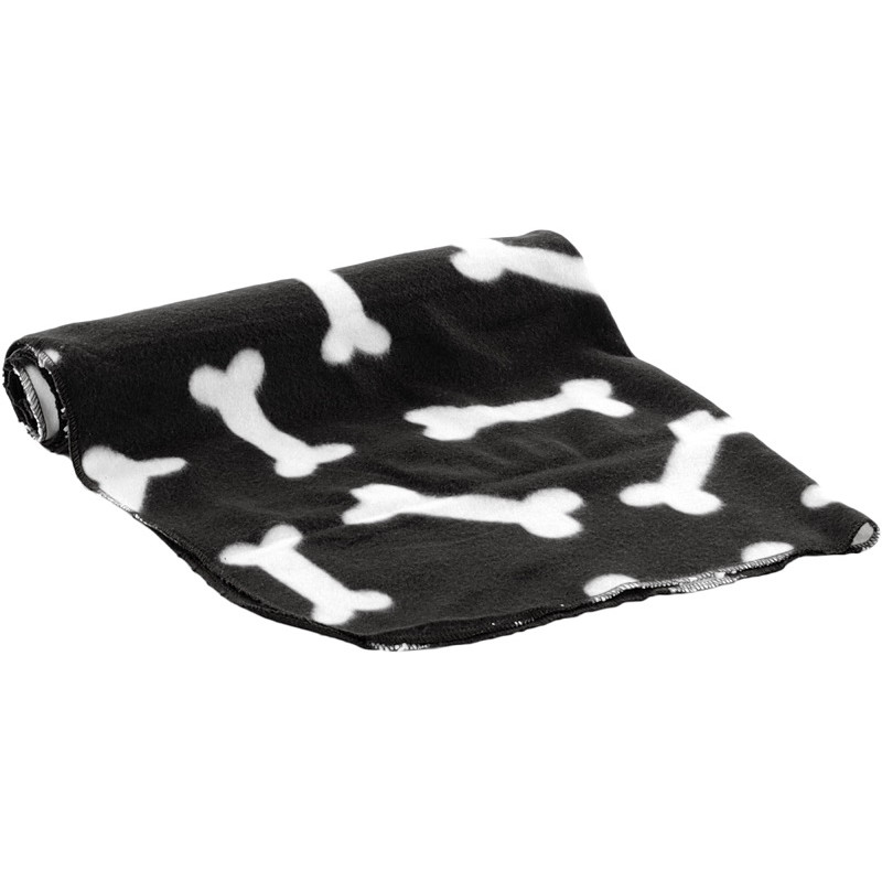 couverture polaire sleepy bones 100 x 70 cm noir