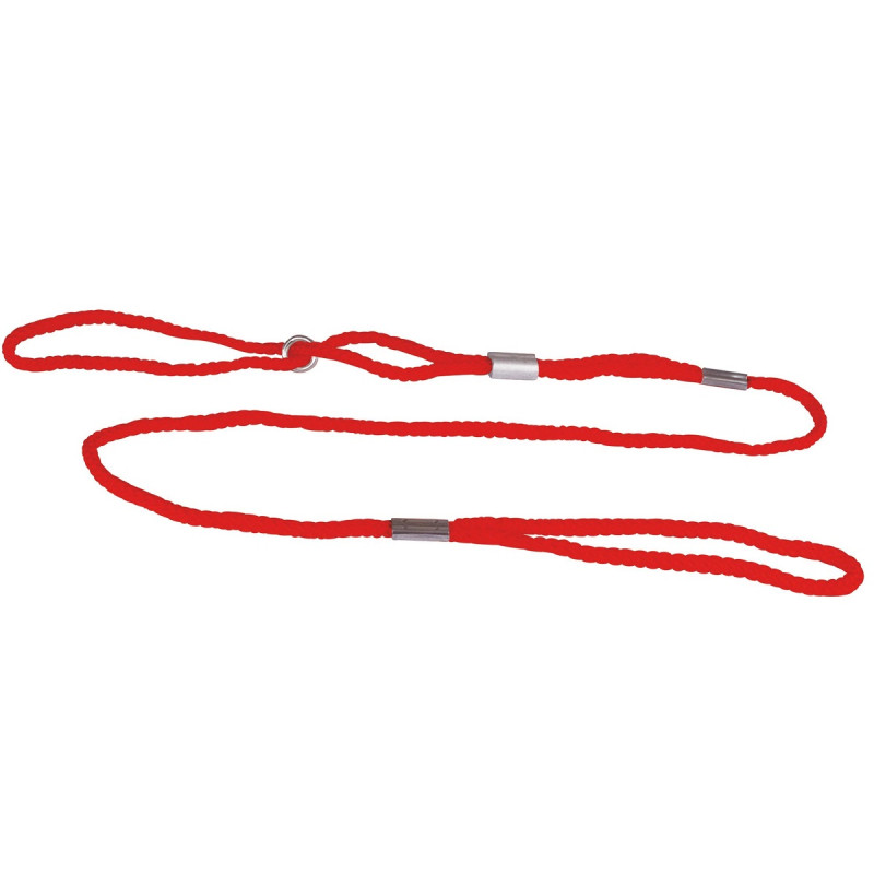 Laisse de présentation nylon ronde rouge 3 mm