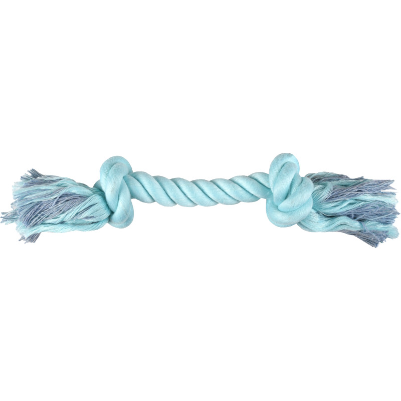 jouet os corde S turquoise 20 cm