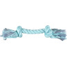 jouet os corde S turquoise 20 cm