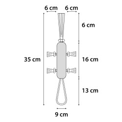 Jouet chien Woody et Branche avec corde 35 cm