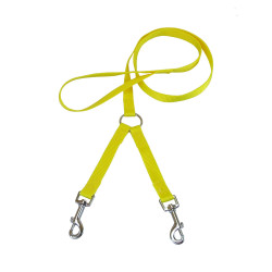 laisse double nylon jaune S jokidog