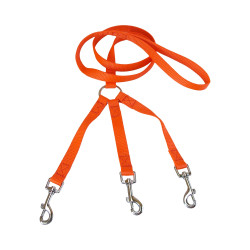 laisse triple nylon orange S jokidog