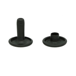 Rivet tubulaire double 10 /10 acier noir mat
