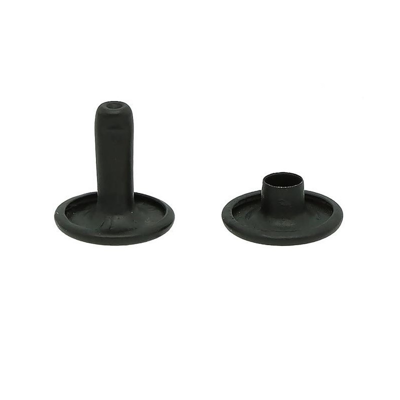 Rivet tubulaire double 10 /10 acier noir mat