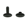 Rivet tubulaire double 10 /10 acier noir mat