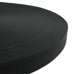 sangle polypropylène au mètre - Noir