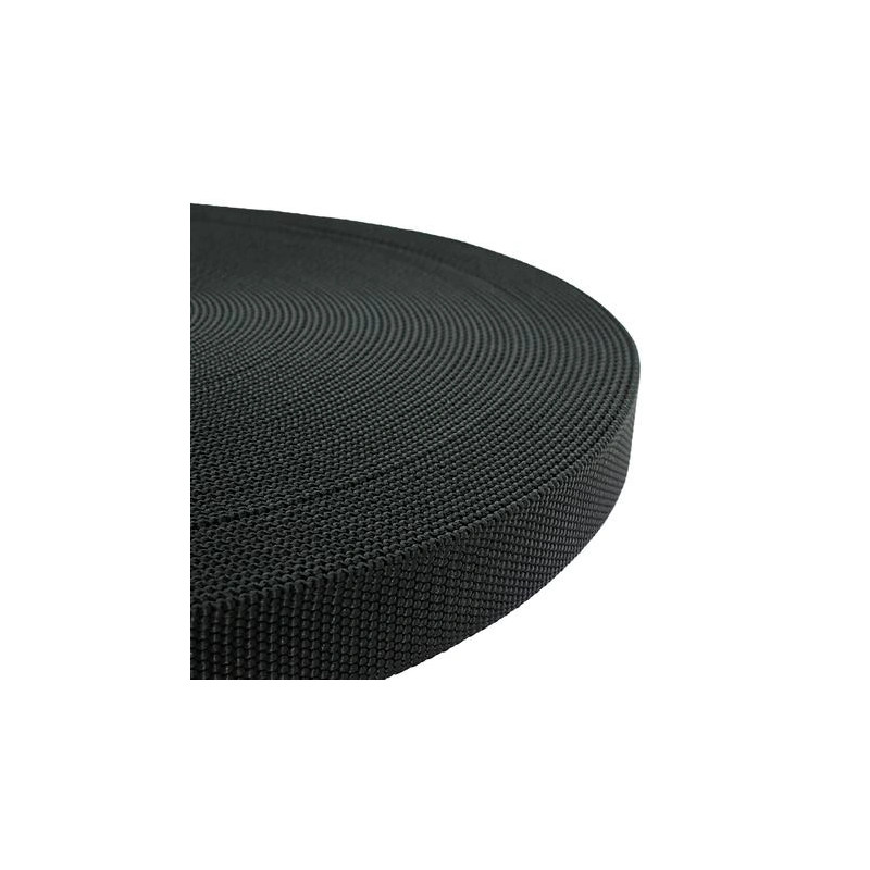 sangle polypropylène au mètre - Noir