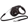Laisse FLEXI New Classic noir cordon 3 m XS