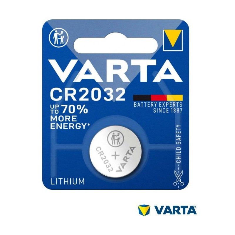 Pile Bouton CR2032 Lithium 3V 230mAh VARTA