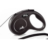 Laisse FLEXI New Classic noir cordon 5 m S