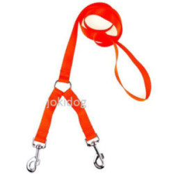 Laisse 2 chiens NYLON FLUO 