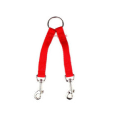 coupleur 2 chiens nylon classic  rouge