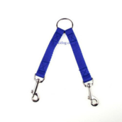 coupleur 2 chiens nylon classic  bleu