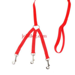 Laisse 3 chiens NYLON CLASSIC  rouge