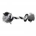 corde de coton 2 noeuds 23 cm noir/blanc/gris
