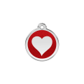 Médailles Scintillantes Coeurs RED-DINGO