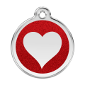 Médailles Scintillantes Coeurs RED-DINGO