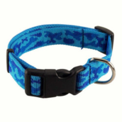 Collier nylon Camo bleu