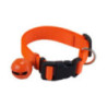 collier nylon orange fluo avec grelot - jokidog