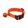 collier nylon orange fluo avec grelot - jokidog