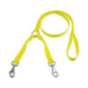 laisse double nylon jaune jokidog