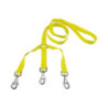 laisse triple nylon jaune jokidog