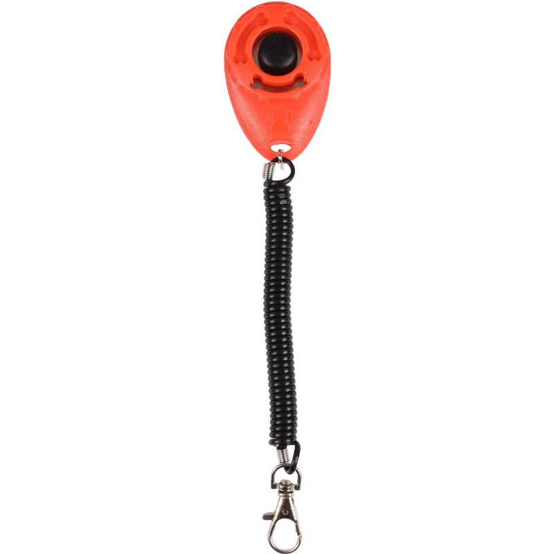 CLICKER + cordon klix 6 cm - rouge