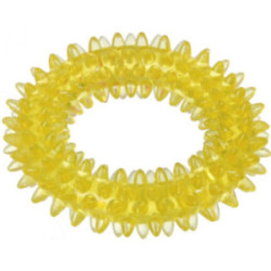 Jouet bague épines TPR 9 cm jaune