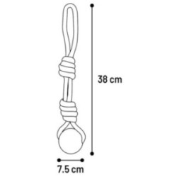 jouet Riva corde avec balle 38 cm