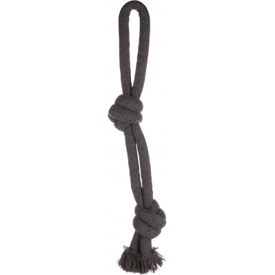 jouet corde à tirer 2 nœuds 45 cm gris foncé